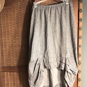 Cotton tweed asymmetrical skirt women’s M/L